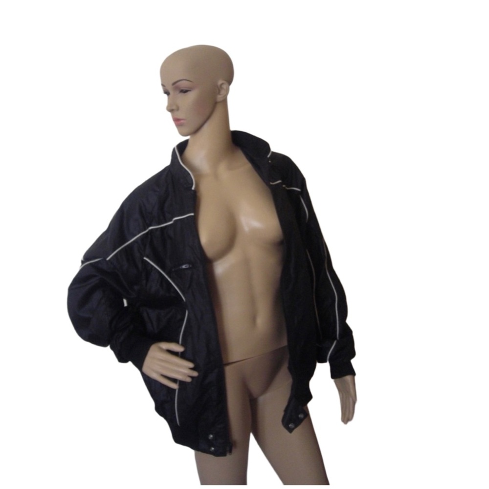 Black Oversized Bomber Jacket
